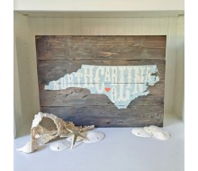 ARW Custom Wood Sign - State Typography - 19"×14" Wood Plank Sign
